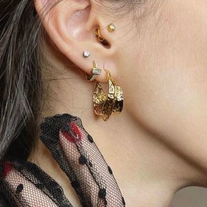 CLOSING SALE! 💫18K Gold Plated Hammered Bold Hoop Earrings
